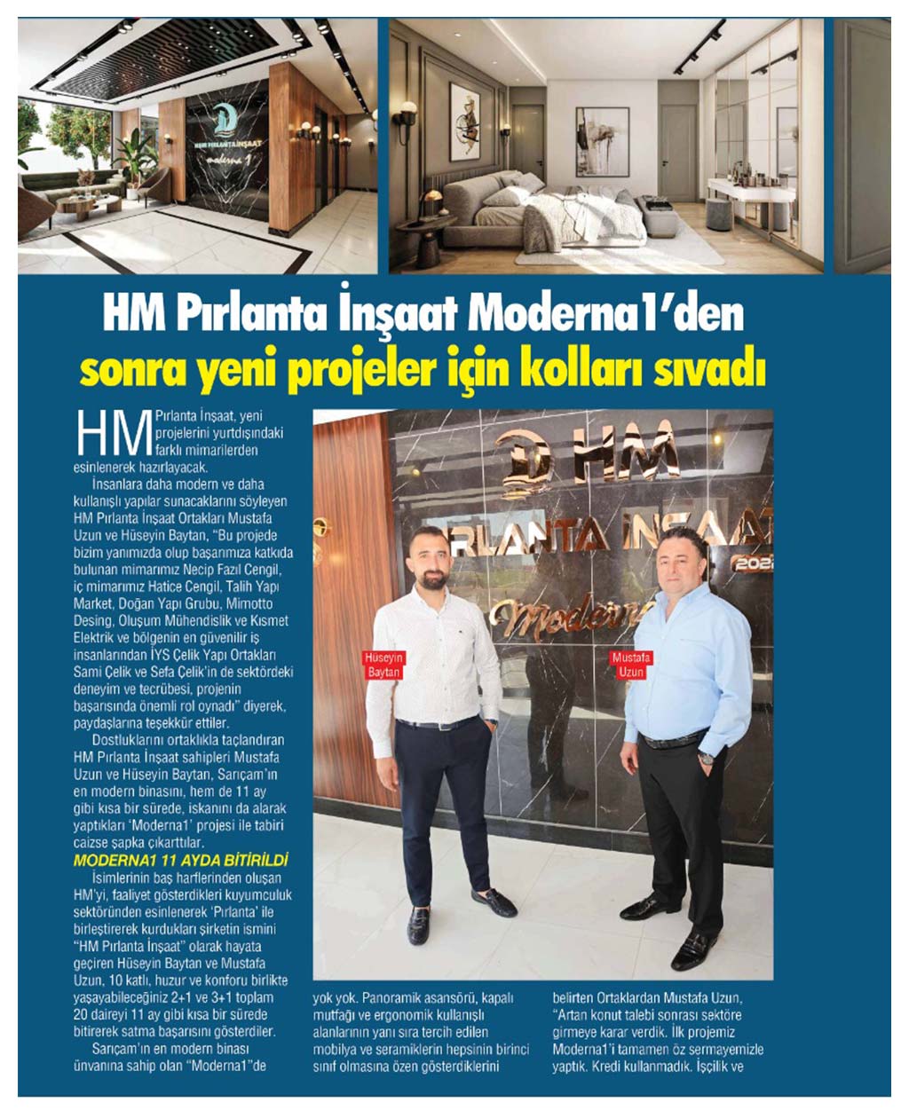 Moderna 1 Projesi - HM Pırlanta İnşaat